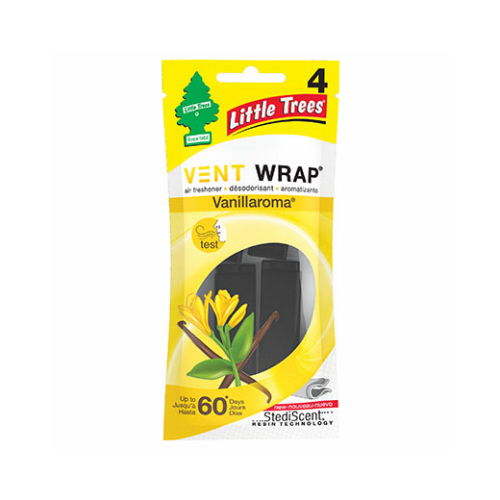 Little Trees CTK-52732-24 Car Air Freshener Vent Wrap Vanillaroma Scent 4 oz Solid
