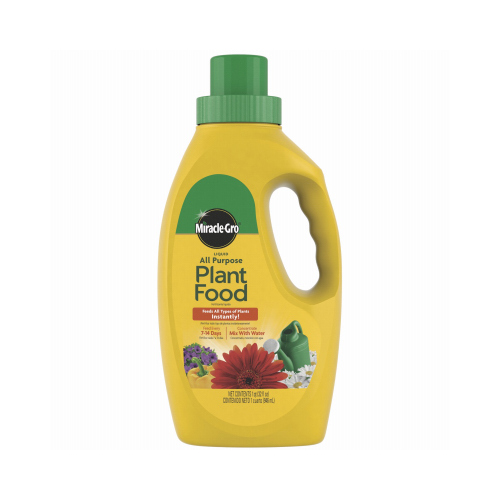 All-Purpose Plant Food, 32 oz Bottle, Liquid, 12-4-8 N-P-K Ratio Clear/Green