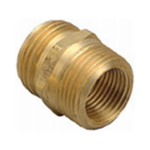 Hose to Pipe Adapter, 3/4 x 3/4 x 1/2 in, MHT x MNPT x FNPT, Brass - pack of 12