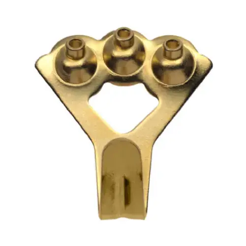 Ook 50027 Picture Hanger, 100 lb, Steel, Brass, Gold