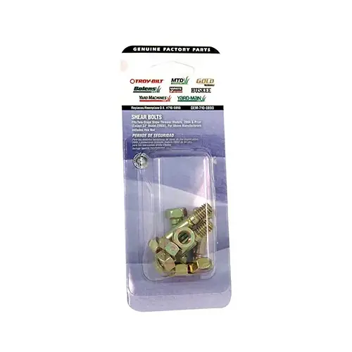 Snow Blower Shear Bolts For All Brands Gold