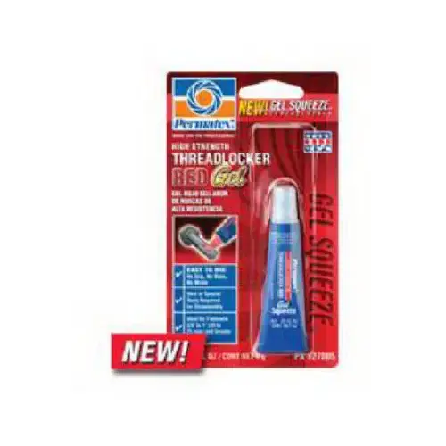 0.2 Oz. Red High-Strength Gel Squeeze Threadlocker