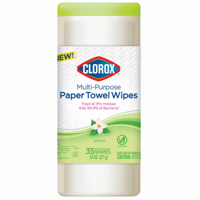 CLOROX 32579 Multi-Purpose Paper Towel Wipe, Jasmine Scent, 75-Ct.