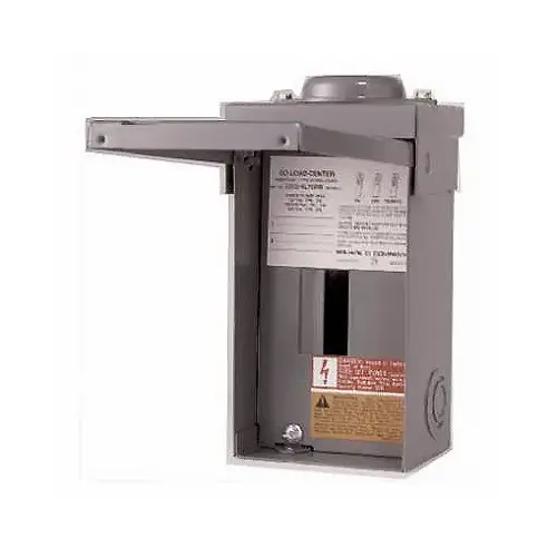 QO Load Center, 70 A, 2 -Space, 4 -Circuit, Main Lug, NEMA 3R Enclosure, Plug Mounting, Gray