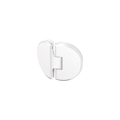 White Classique 135 Series 135 degree Glass-to-Glass Hinge
