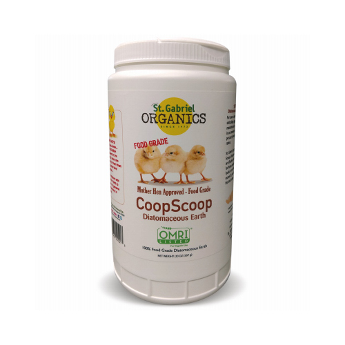 St. Gabriel Organics 50210-2 Diatomaceous Earth CoopScoop Organic Powder 20 oz