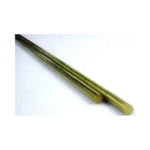 Decorative Metal Rod, 5/16 in Dia, 36 in L, 260 Brass, 260 Grade - pack of 3