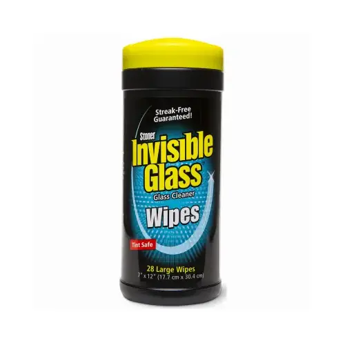 Stoner 90164 7873250 Invisible Glass Wipes Canister, Bulk Wipe, Mild Alcohol Clear