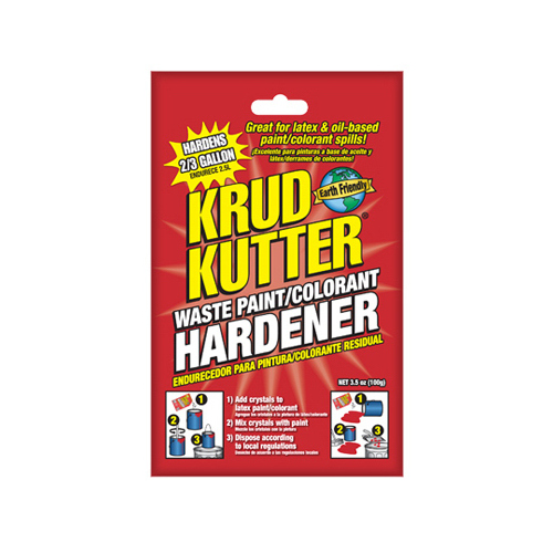 Waste Paint Hardener, Solid, Mild, Clear, 3.5 oz, Bag