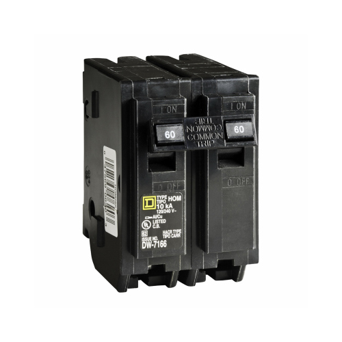 Square D HOM260CP Homeline Circuit Breaker, Mini, 60 A, 2 -Pole, 120/ ...