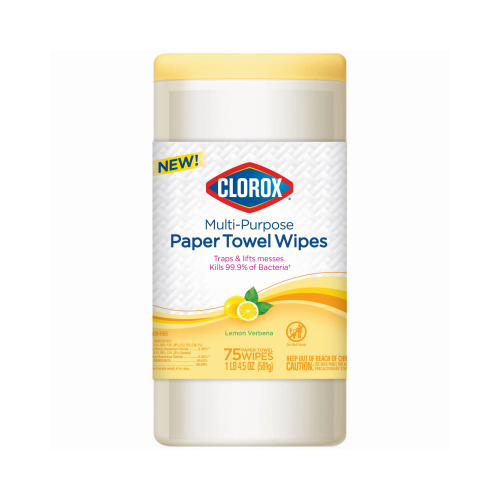 Multi-Purpose Paper Towel Wipe, Lemon Verbena Scent, 75-Ct.