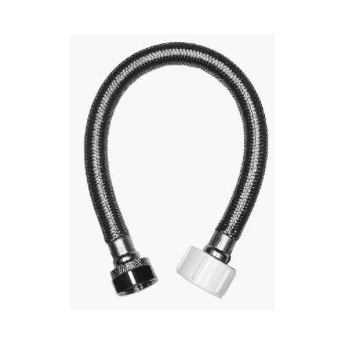 Toilet Supply Line 1/2" FIP T X 7/8" D Ballcock 12" Braided Stainless Steel