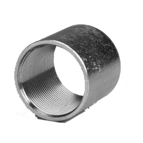 Rigid Conduit Coupling, 1-1/2 in Threaded, 2.15 in OD, Steel, Galvanized