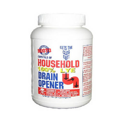 Rooto 1030 Drain Cleaner Household Lye Based Crystals 1 lb