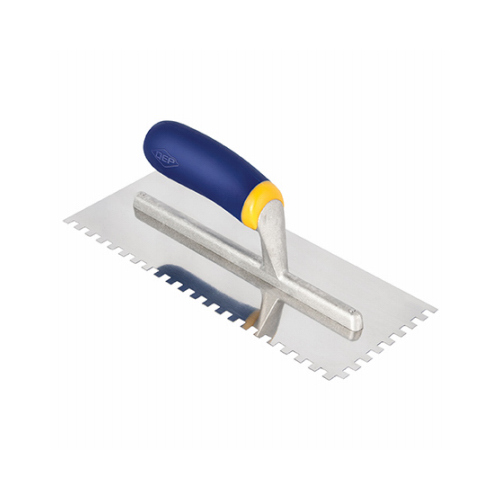 QEP 49915 Trowel 11" W X 4-1/2" L Stainless Steel Square Notched