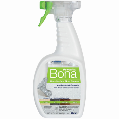 Bona WM851051001 PowerPlus Anti-Bacterial Floor Cleaner, 32 oz Spray Bottle, Liquid, Floral