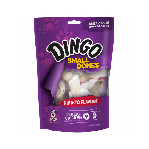 Dingo 95005 Rawhide Bone Small Adult Chicken 4" L