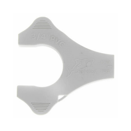 Gauge and Disconnect Clip, 3/4 in, PVC, White