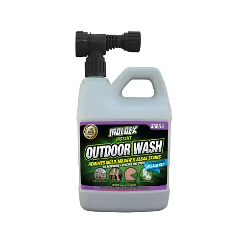 Non-Bleach Outdoor Wash, 32 oz, Liquid, Mild, Opaque White