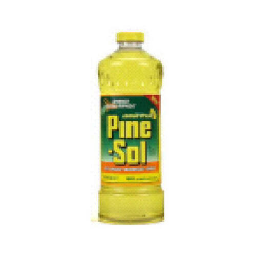Pine-Sol 40187 All-Purpose Cleaner, 28 oz Bottle, Liquid, Fresh Lemon, Yellow