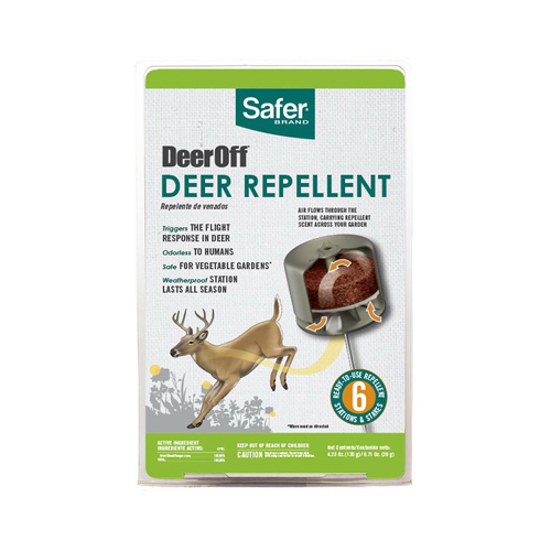 Safer Brand 5962 Deer Off Deer Repellent Station, Weatherproof, Repels: Deer Dark Gray/Tan - pack of 6