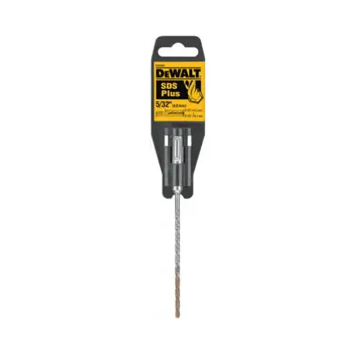 Hammer Drill Bit, 5/32 in Dia, 6-1/2 in OAL, Helix Flute, 4-Flute, 5/32 in Dia Shank