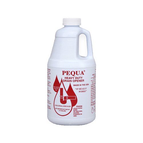 Pequa P-10264-XCP6 Drain Opener, Liquid, Clear, Odorless, 0.5 gal Bottle - pack of 6