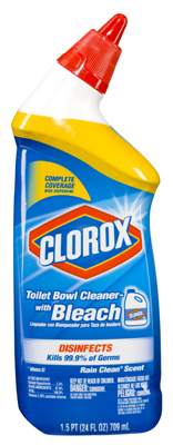 CLOROX 00938 Rain Clean Toilet Bowl Cleaner With Bleach, 24 oz.