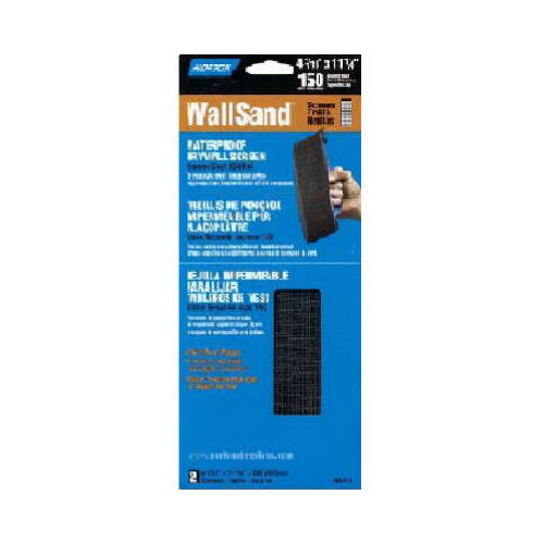 076607 Drywall Sanding Screen, 11-1/4 in L, 4-3/16 in W, 150 Grit, Medium, Paper Abrasive, 2-Sheet Pair