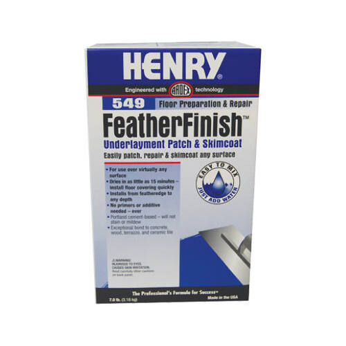 FeatherFinish 549 Series Underlayment Patch and Skimcoat, Gray, 7 lb Bag