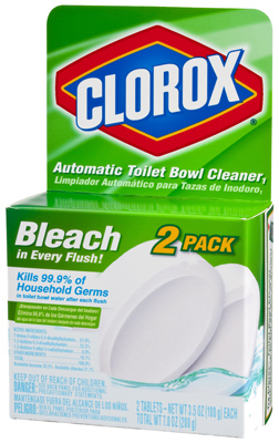 CLOROX 30024 Toilet Bowl Cleaner, Automatic, 3.5 oz., 2-Pk. White