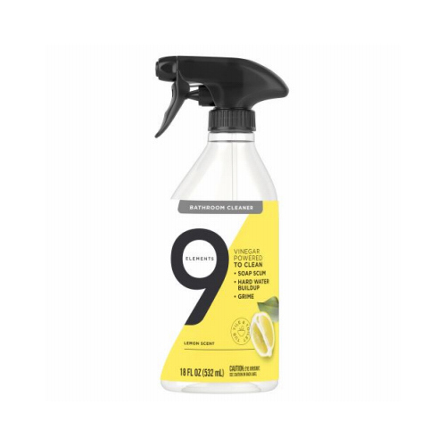 9 Elements 95455 Bathroom Cleaner Lemon Scent Liquid 18 oz