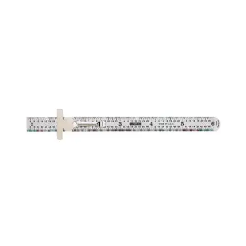 General 300/1 Precision Measuring Ruler, SAE Graduation, Stainless Steel, 3-7/8 in W