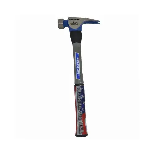 Vaughan CF21FG California Framer Series Rip Hammer, 21 oz Head, Milled Head, Steel Head, 16 in OAL