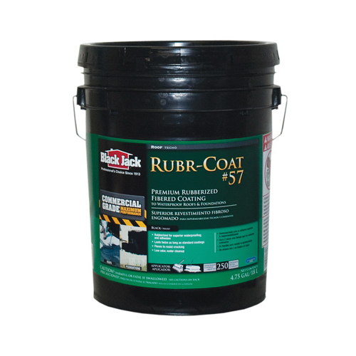 Roof Coating Rubr-Coat 57 Gloss Black Rubber 5 gal Black