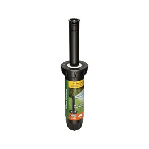 1800 Professional Pop-Up Spray Head Sprinkler with Nozzle, 1/2 in Connection, Female, 4 in H Pop-Up Black