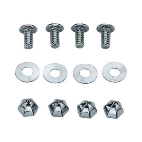 License Plate Fasteners Silver Metal Silver