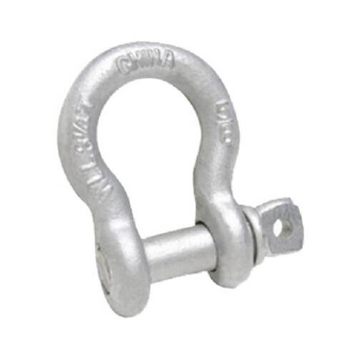 Anchor Shackle, 1 ton Working Load, Industrial Grade, Carbon Steel, Galvanized