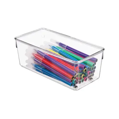 Drawer Organizer Linus 3" H X 4" W X 8" D Plastic Clear