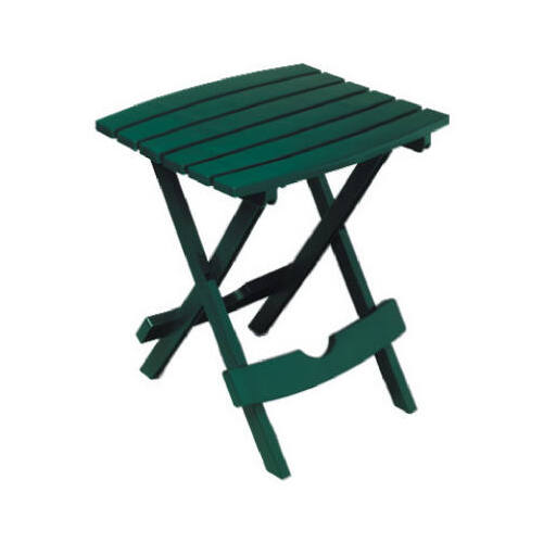 Adams 8510-16-3734 Side Table Quik-Fold Hunter Green Rectangular Resin Folding Hunter Green