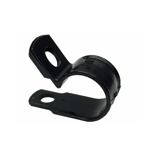 Cable Clamp, 3/8 in Max Bundle Dia, Plastic, Black - pack of 15