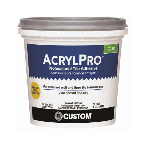 Custom Building Products ARL4000QT Ceramic Tile Adhesive AcrylPro 1 qt ...