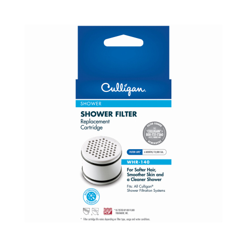 Culligan WHR-140 Showerhead Filter Cartridge White Plastic 1.63" White