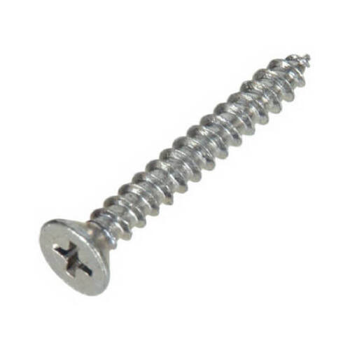 Sheet Metal Screws No. 10 X 2" L Phillips Flat Head Zinc-Plated