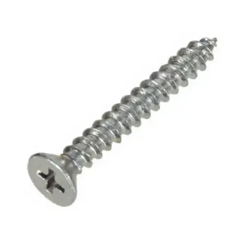 Sheet Metal Screws, Stainless Steel, Flat Head Phillips #12 x 2-In - pack of 100