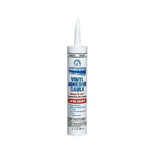 PHENOSEAL Vinyl Adhesive Caulk, Gray, 48 hr Curing, -20 to 180 deg F, 10 oz Cartridge - pack of 12