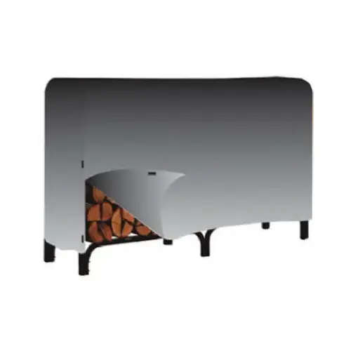 Fireplace Rack Cover, Black Vinyl, 8 Ft. Matte