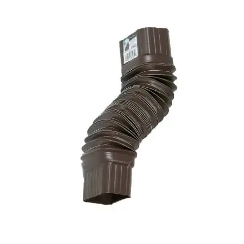 Gutter Elbow 2" H X 3" W X 7.5" L Brown Vinyl Brown