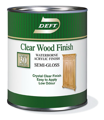 Deft DFT108/04 Finish and Sealer Semi-Gloss Clear Water-Based Acrylic 1 qt Clear