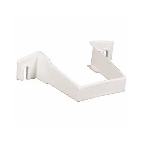 Downspout Bracket 1" H X 3.3" W X 4.3" L White Vinyl U White